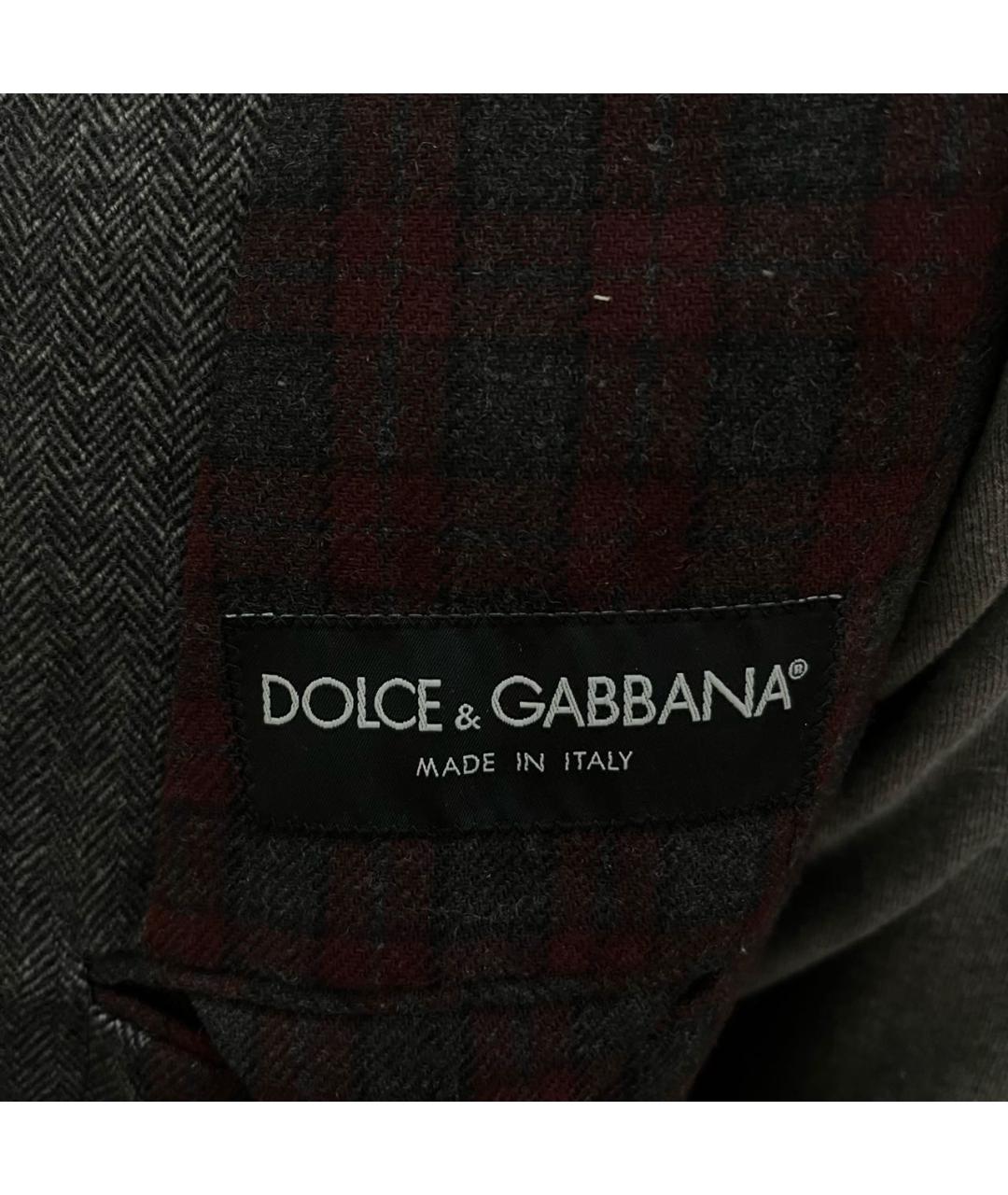 DOLCE&GABBANA Серое шерстяное пальто, фото 6