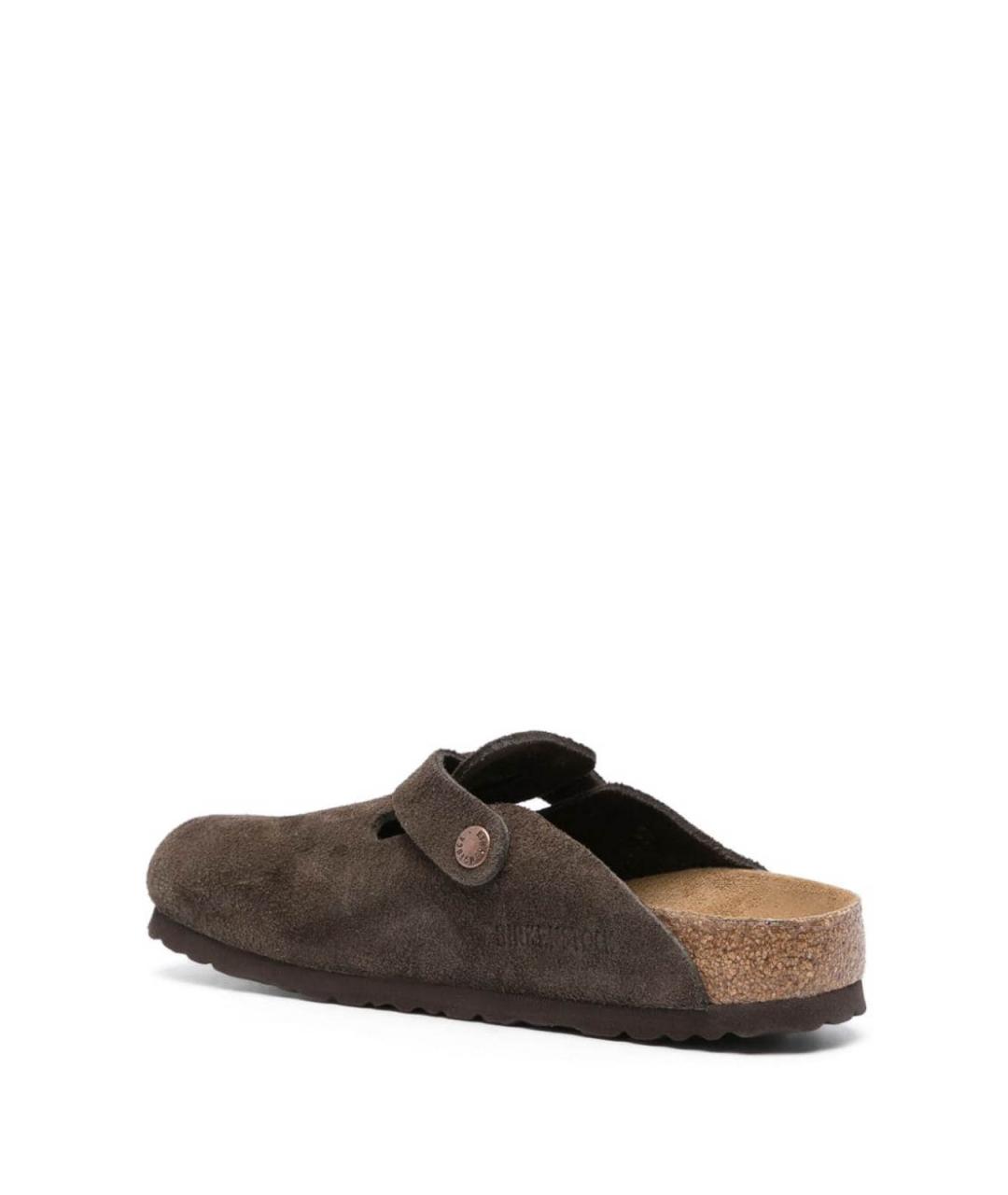 BIRKENSTOCK Коричневые замшевые сабо, фото 4