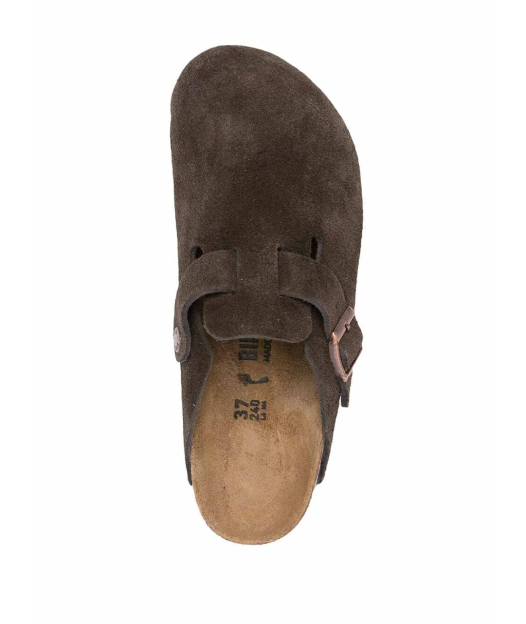 BIRKENSTOCK Коричневые замшевые сабо, фото 2