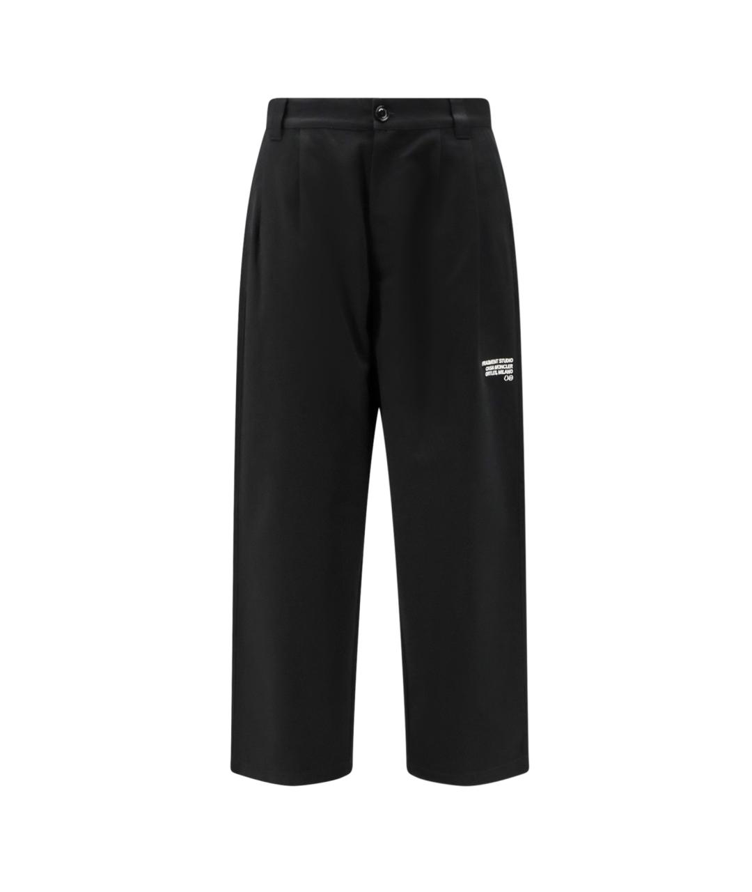 MONCLER Черные хлопковые повседневные брюки, фото 4