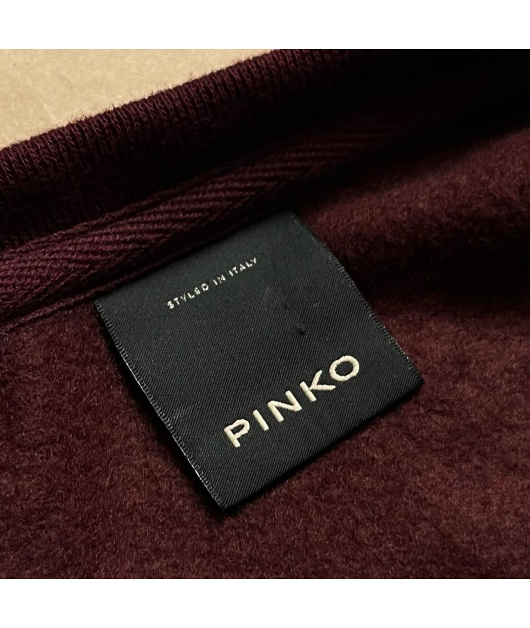 PINKO Бордовый хлопковый джемпер / свитер, фото 5