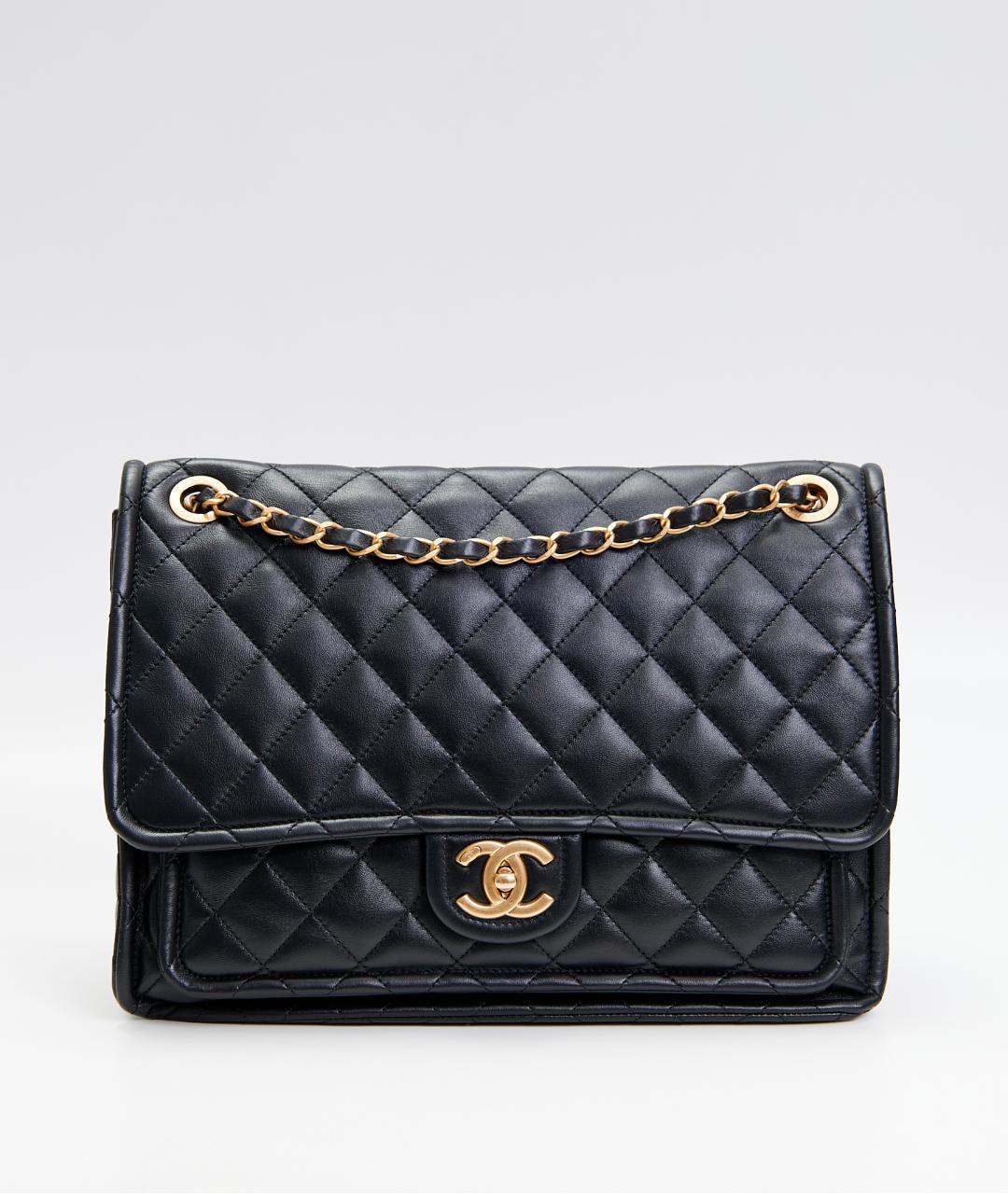 CHANEL Черная кожаная сумка через плечо, фото 6