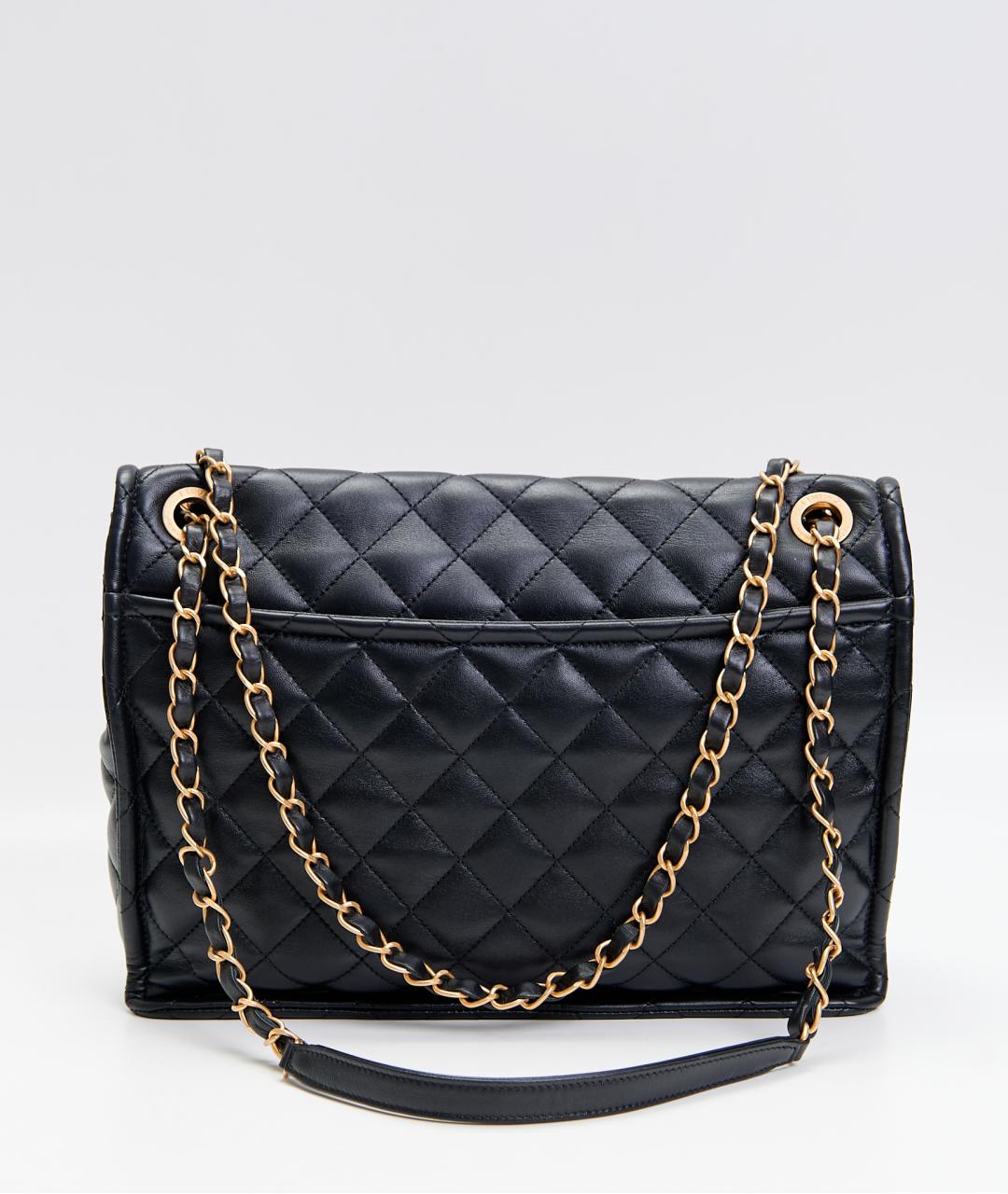 CHANEL Черная кожаная сумка через плечо, фото 4