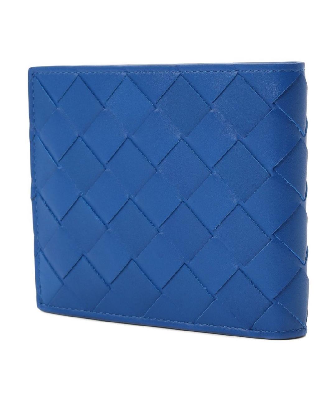 BOTTEGA VENETA Синий кожаный кошелек, фото 2