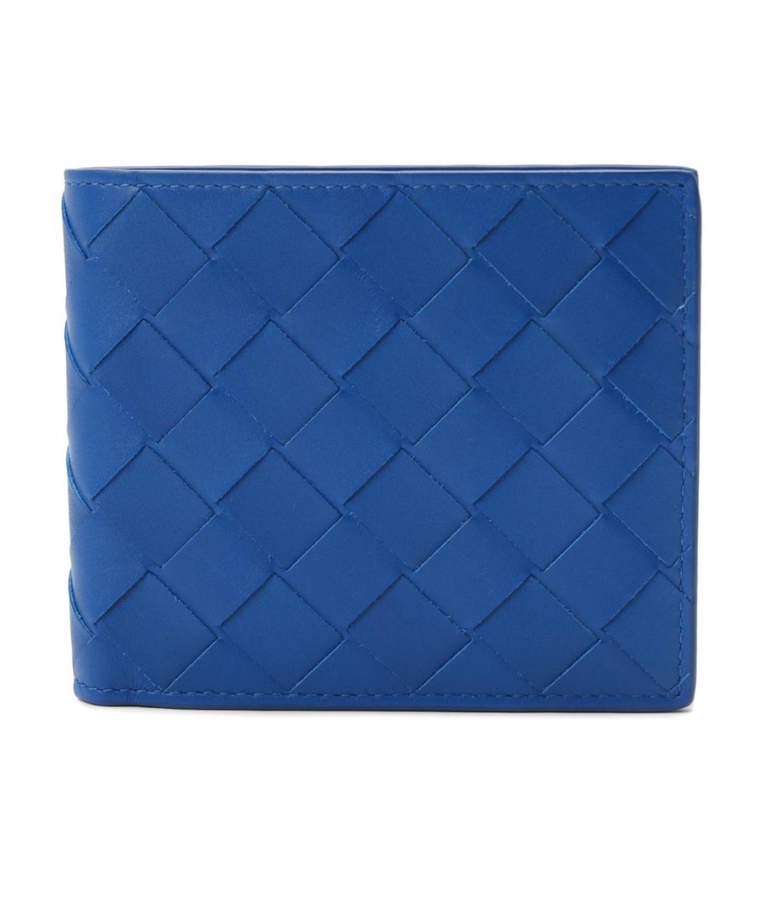 BOTTEGA VENETA Синий кожаный кошелек, фото 1
