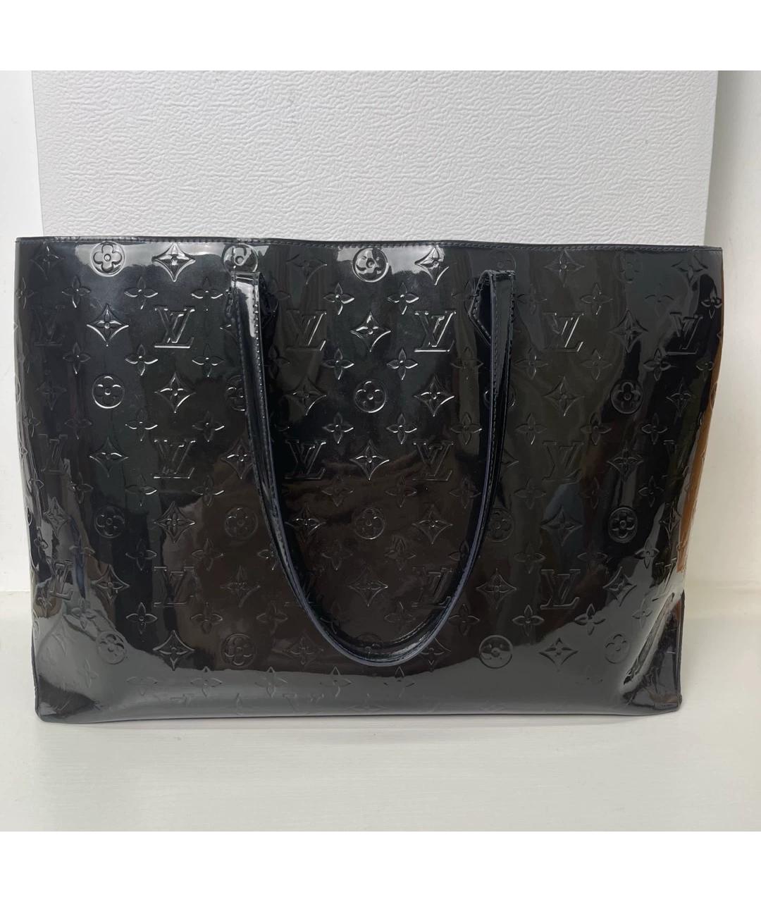 LOUIS VUITTON Бордовая сумка тоут из лакированной кожи, фото 7