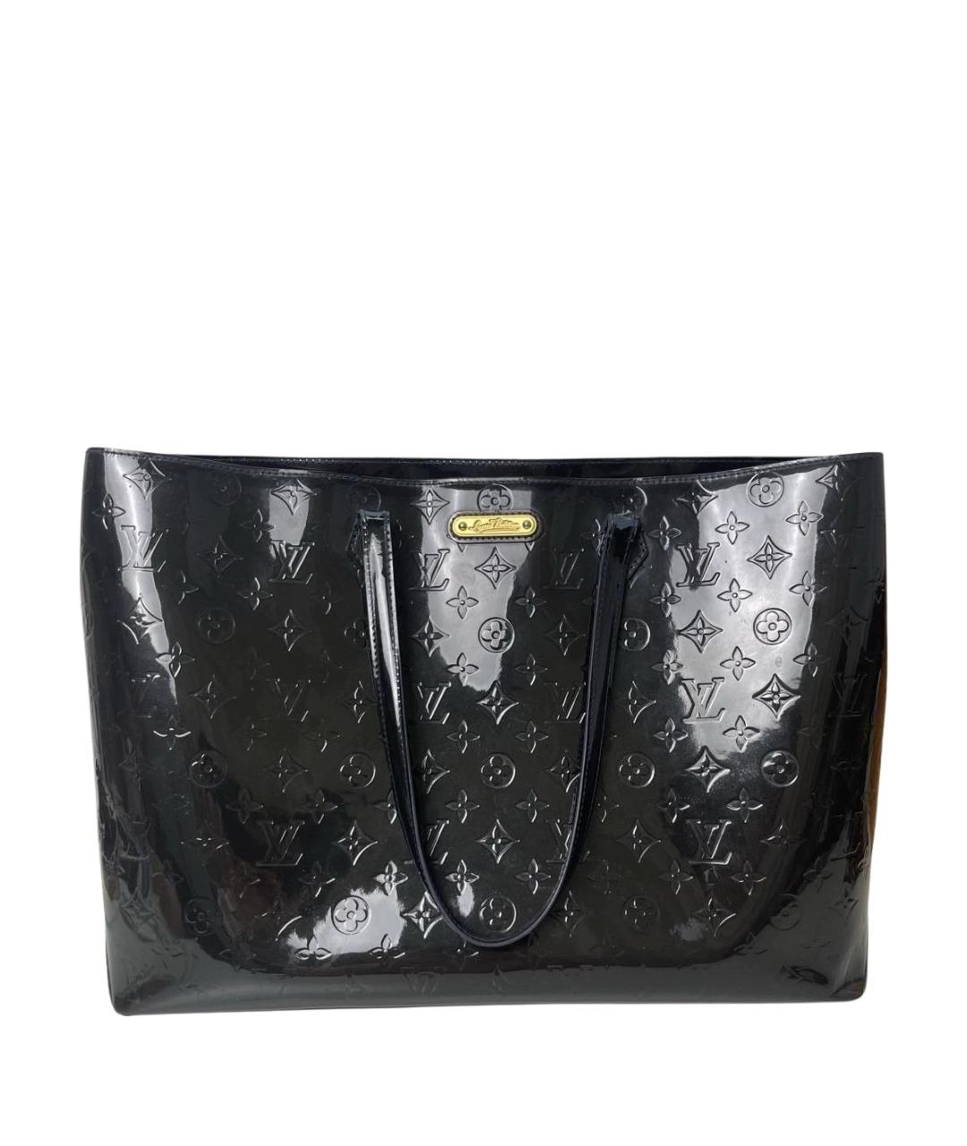 LOUIS VUITTON Бордовая сумка тоут из лакированной кожи, фото 1