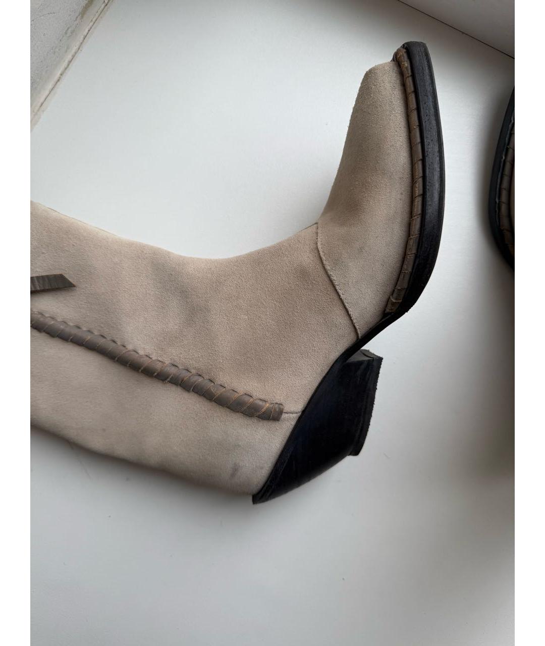 ACNE STUDIOS Бежевые замшевые полусапоги, фото 7