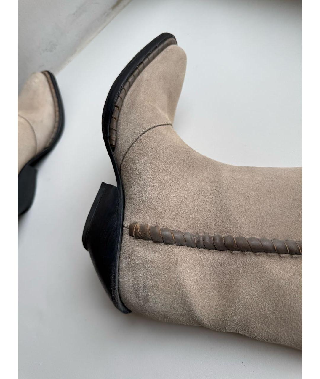 ACNE STUDIOS Бежевые замшевые полусапоги, фото 8