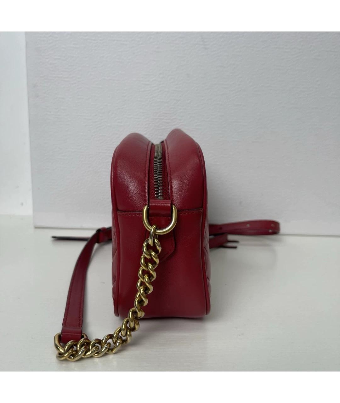 GUCCI Красная кожаная сумка через плечо, фото 4
