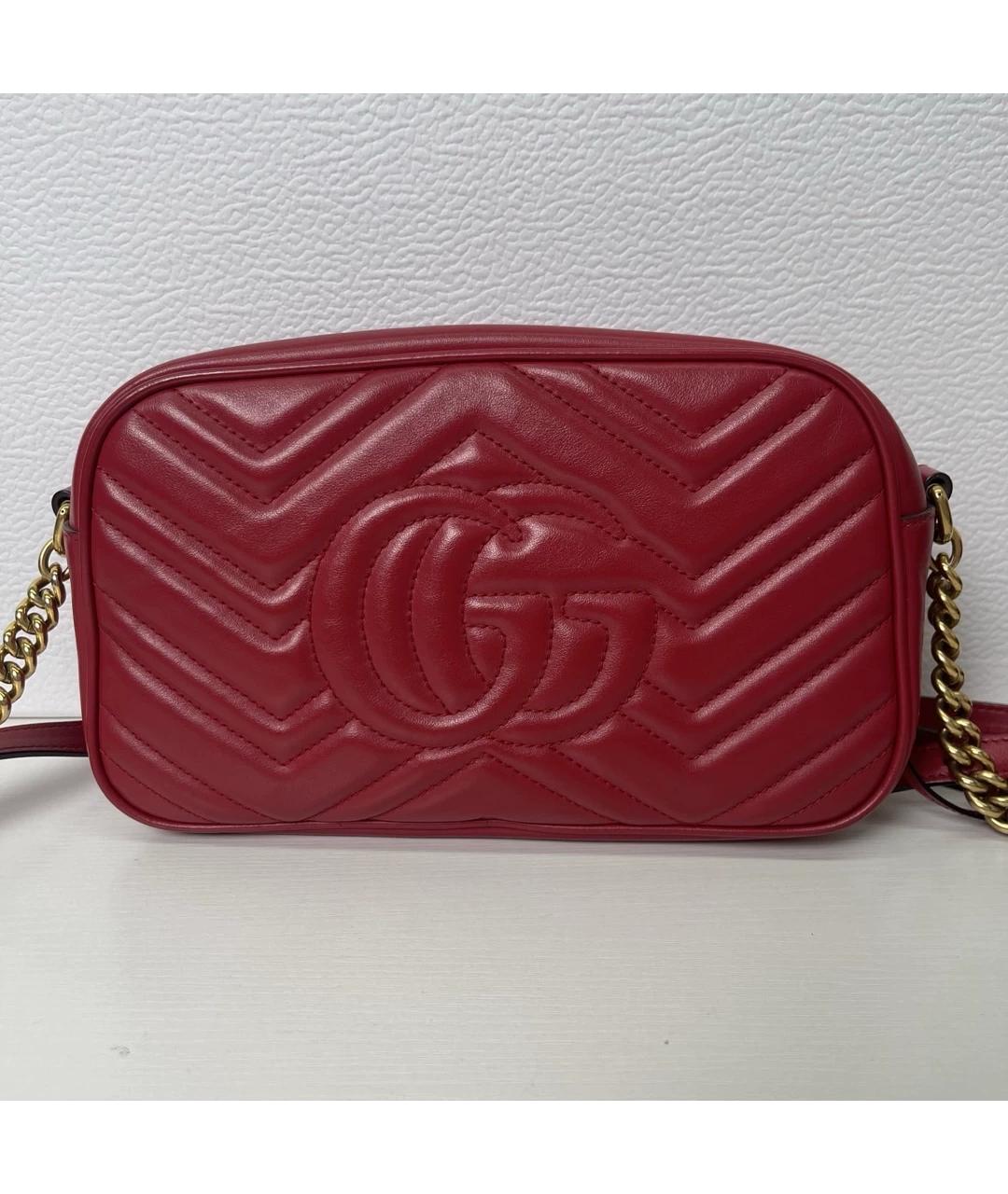 GUCCI Красная кожаная сумка через плечо, фото 2