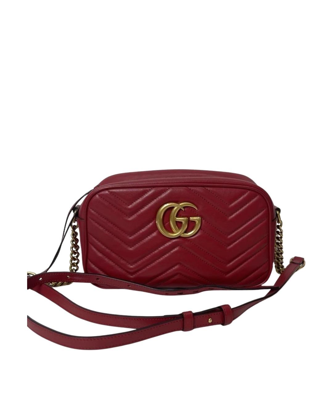 GUCCI Красная кожаная сумка через плечо, фото 1