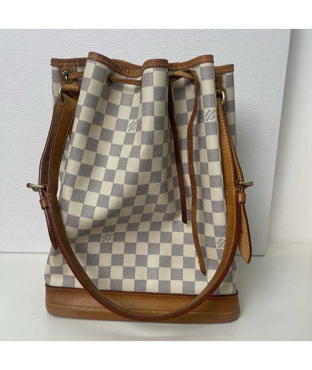 LOUIS VUITTON Белая кожаная сумка через плечо, фото 7