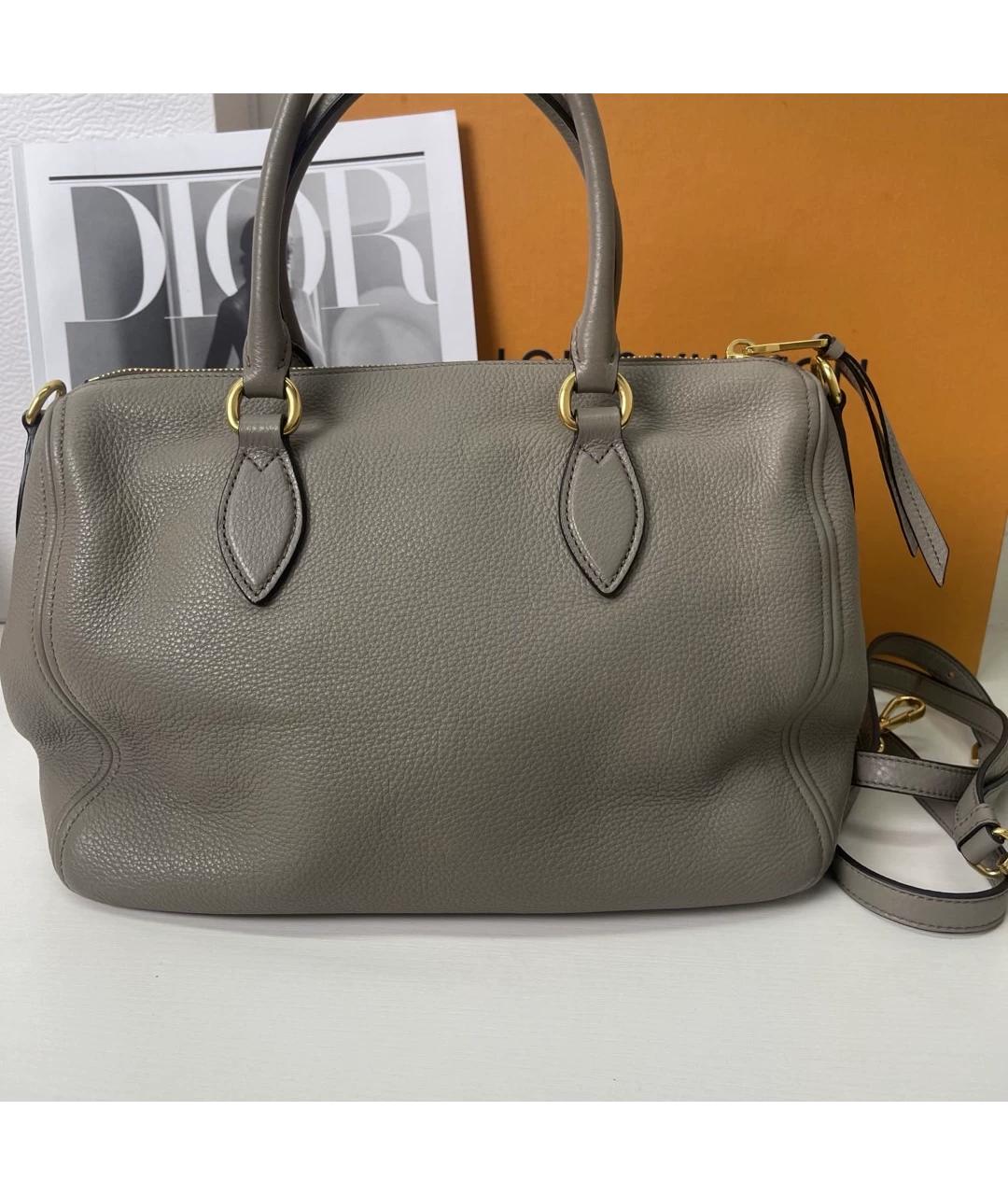 PRADA Серебряная кожаная сумка через плечо, фото 3