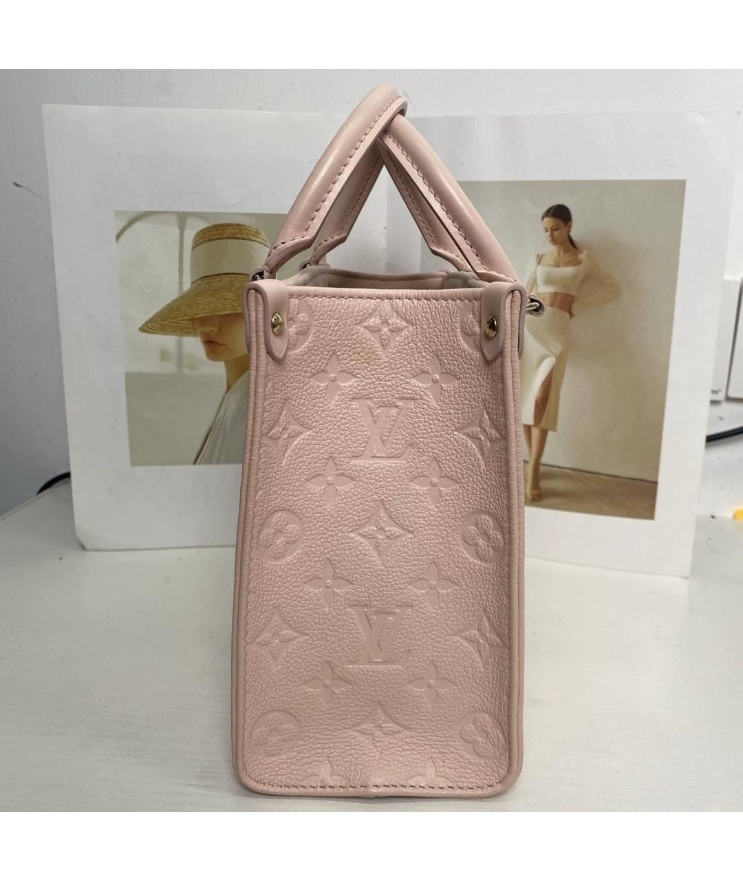 LOUIS VUITTON Розовая кожаная сумка через плечо, фото 3