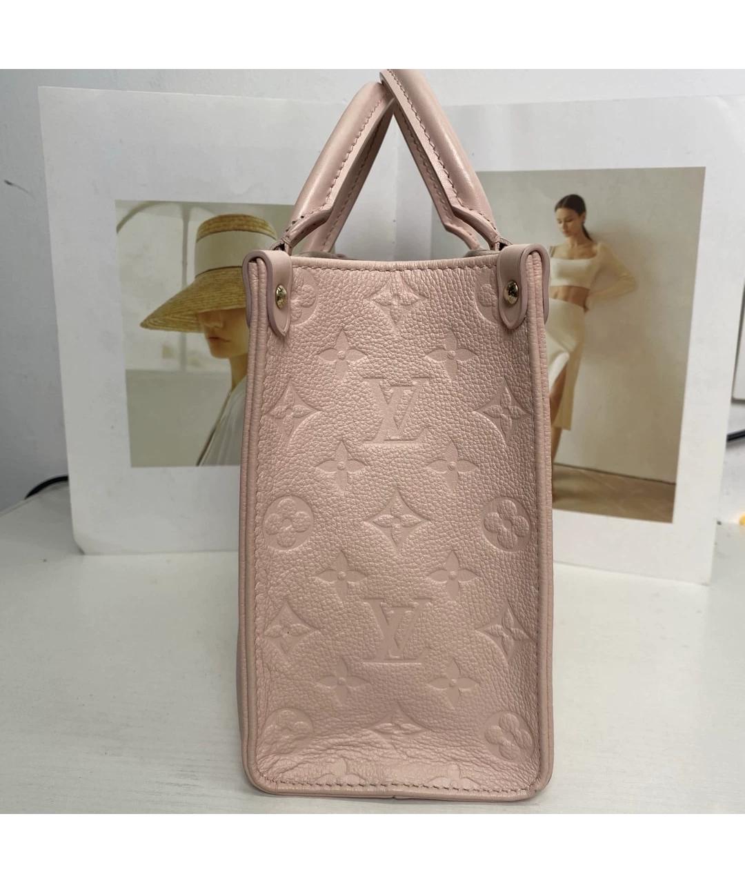 LOUIS VUITTON Розовая кожаная сумка через плечо, фото 4