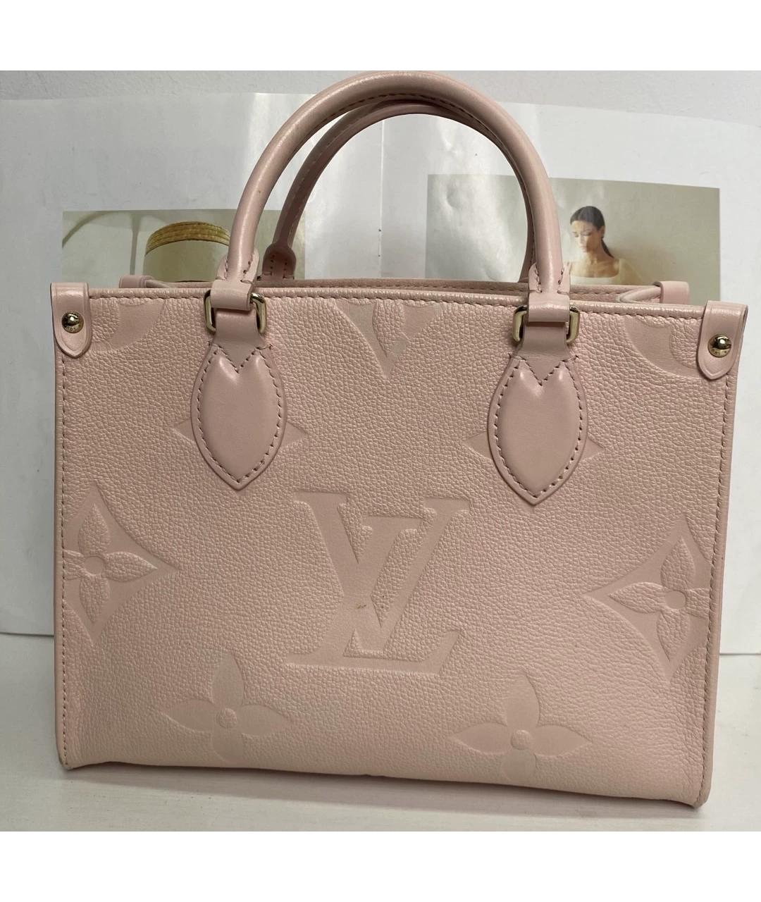 LOUIS VUITTON Розовая кожаная сумка через плечо, фото 2