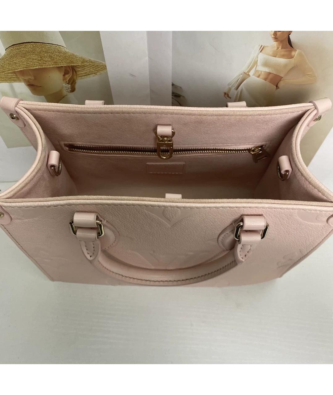 LOUIS VUITTON Розовая кожаная сумка через плечо, фото 9