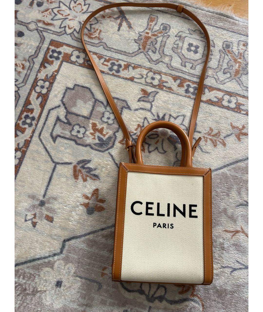 CELINE Бежевая сумка тоут, фото 5