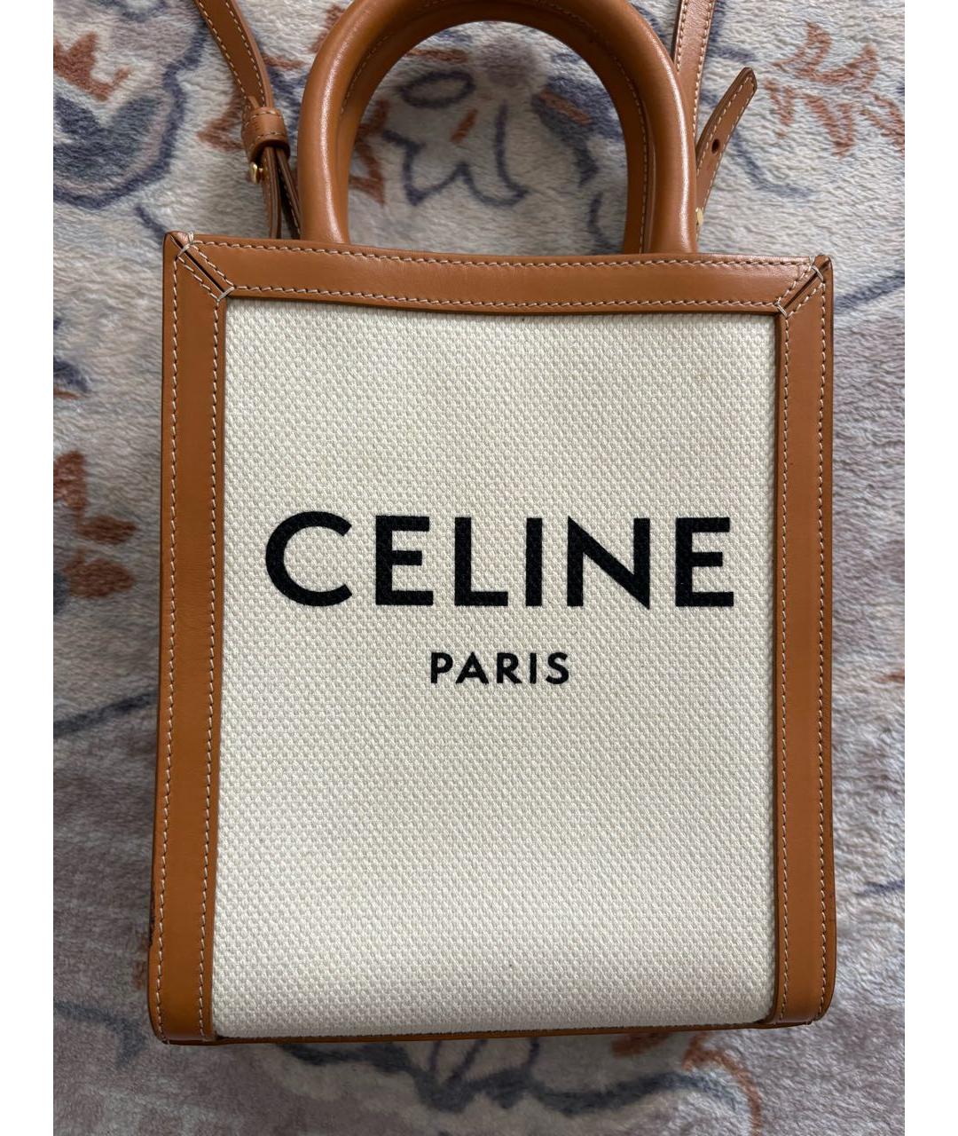CELINE Бежевая сумка тоут, фото 4