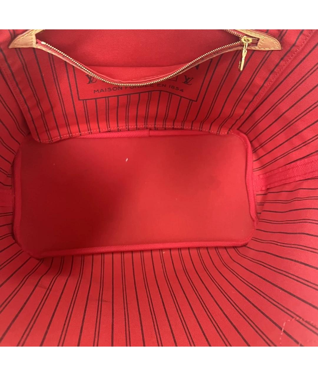 LOUIS VUITTON Коричневая сумка тоут из канвы, фото 9
