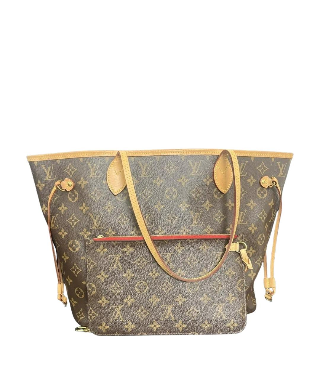 LOUIS VUITTON Коричневая сумка тоут из канвы, фото 1