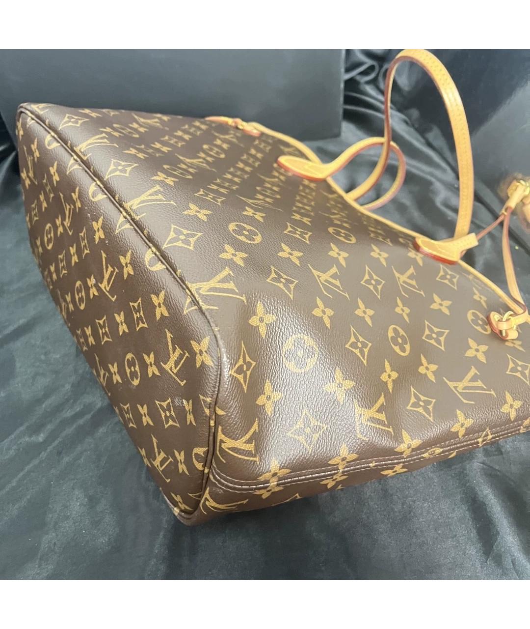 LOUIS VUITTON Коричневая сумка тоут из канвы, фото 7
