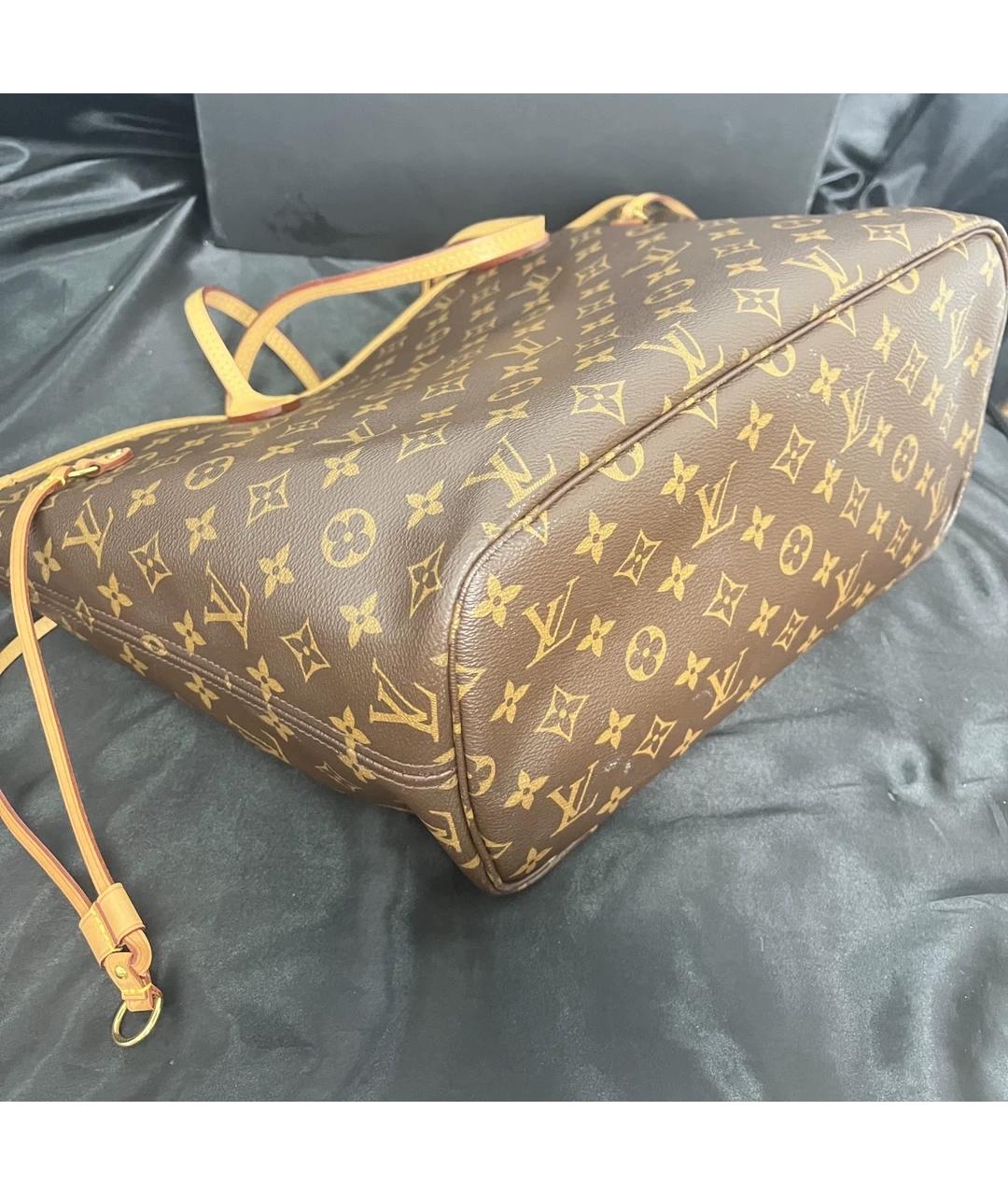 LOUIS VUITTON Коричневая сумка тоут из канвы, фото 6
