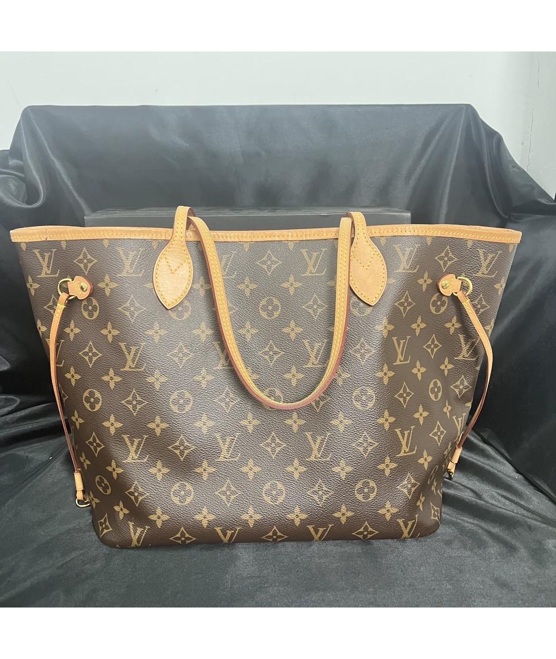 LOUIS VUITTON Коричневая сумка тоут из канвы, фото 8