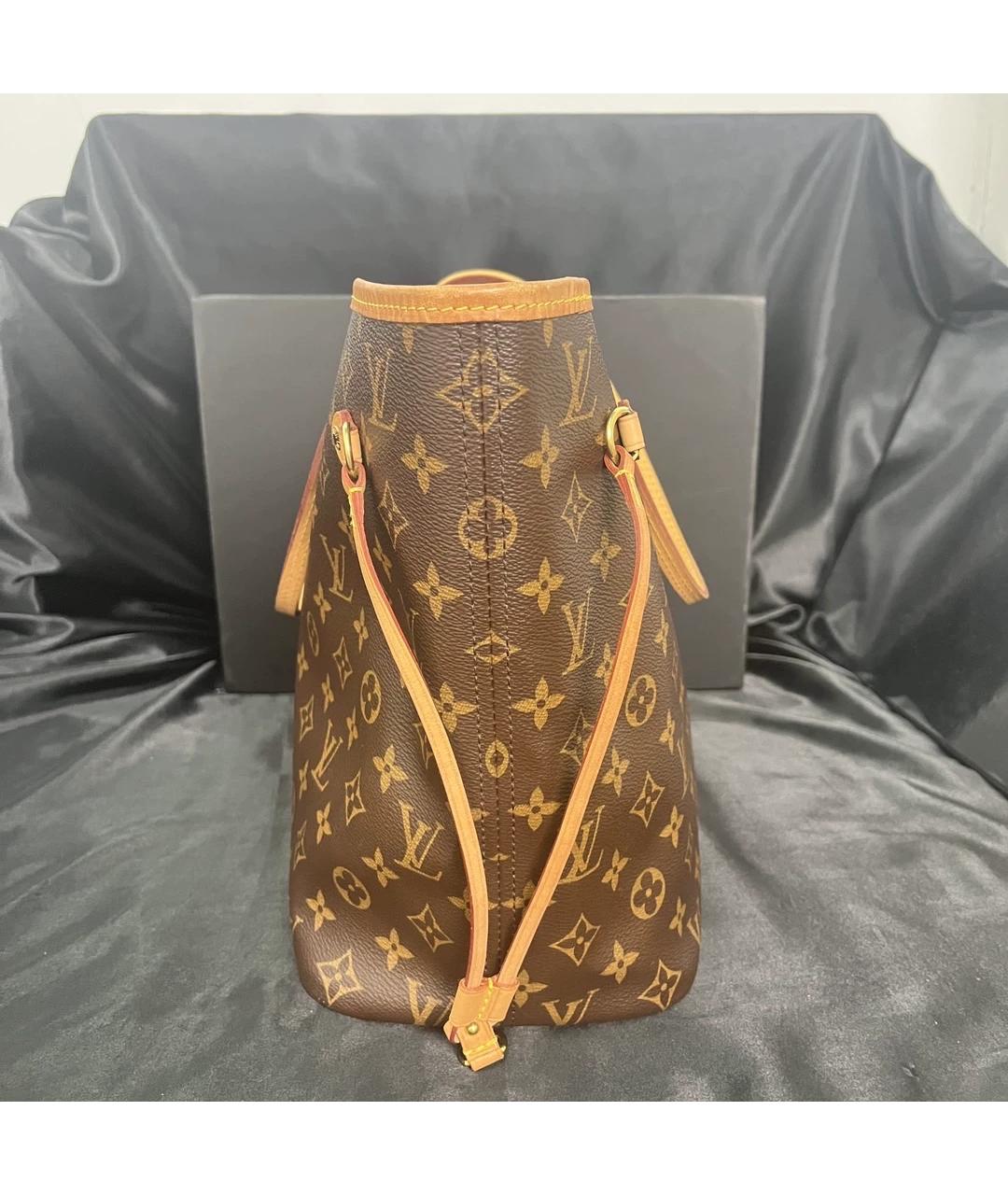 LOUIS VUITTON Коричневая сумка тоут из канвы, фото 4