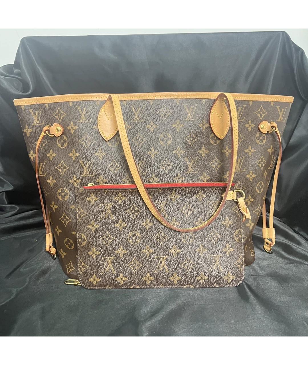 LOUIS VUITTON Коричневая сумка тоут из канвы, фото 10