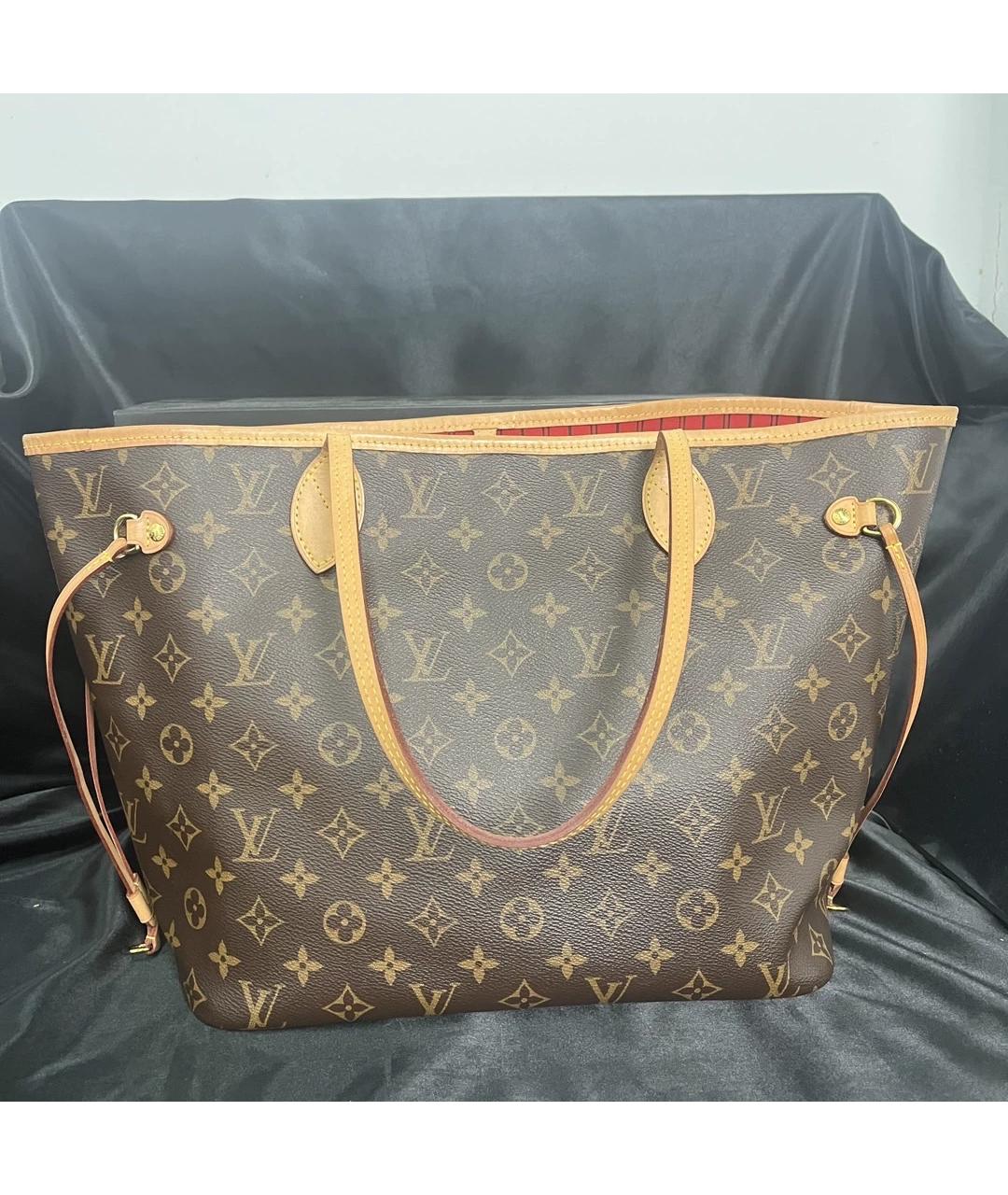 LOUIS VUITTON Коричневая сумка тоут из канвы, фото 2