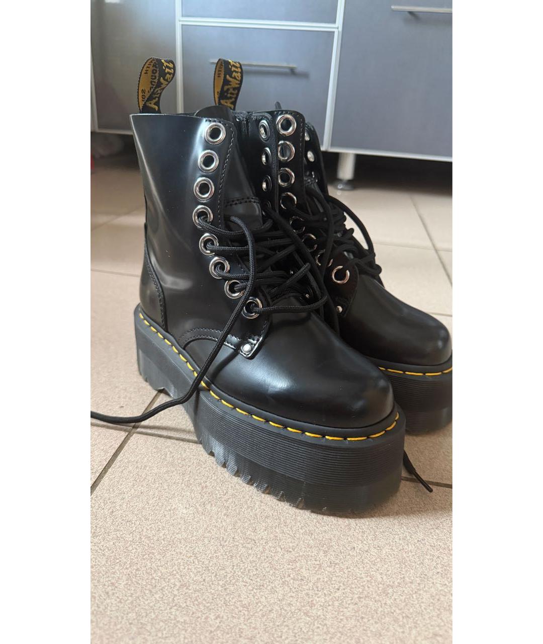 DR. MARTENS Черные кожаные ботинки, фото 2