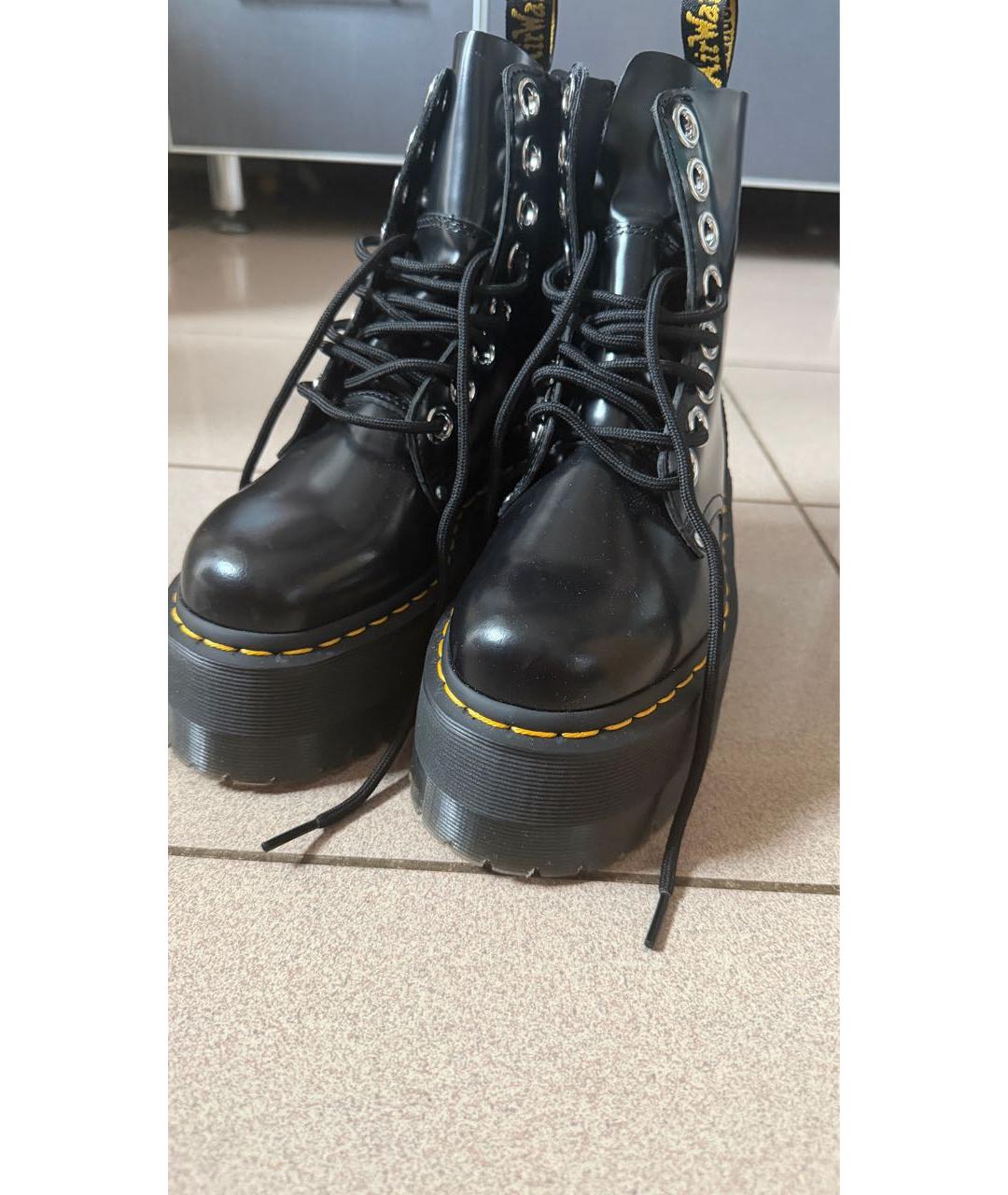 DR. MARTENS Черные кожаные ботинки, фото 3