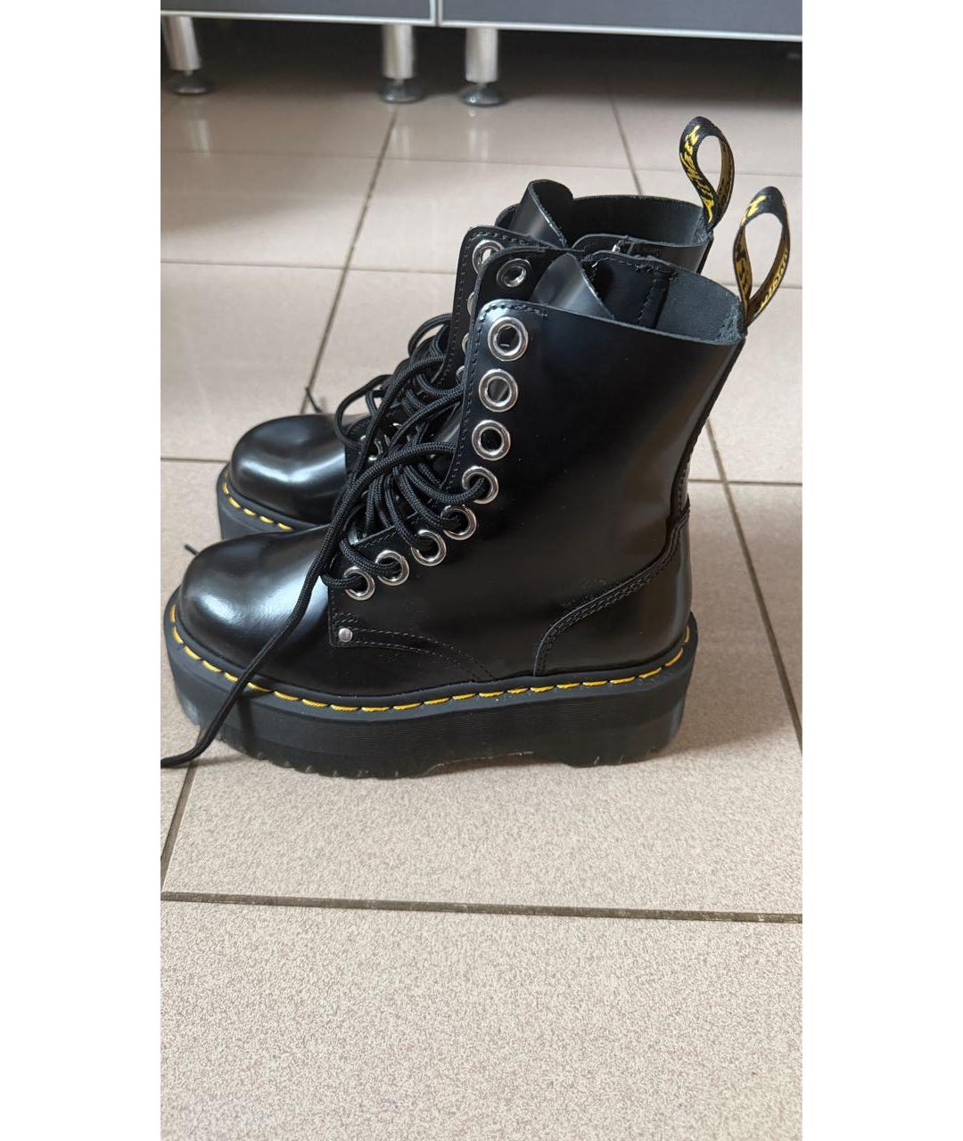 DR. MARTENS Черные кожаные ботинки, фото 6
