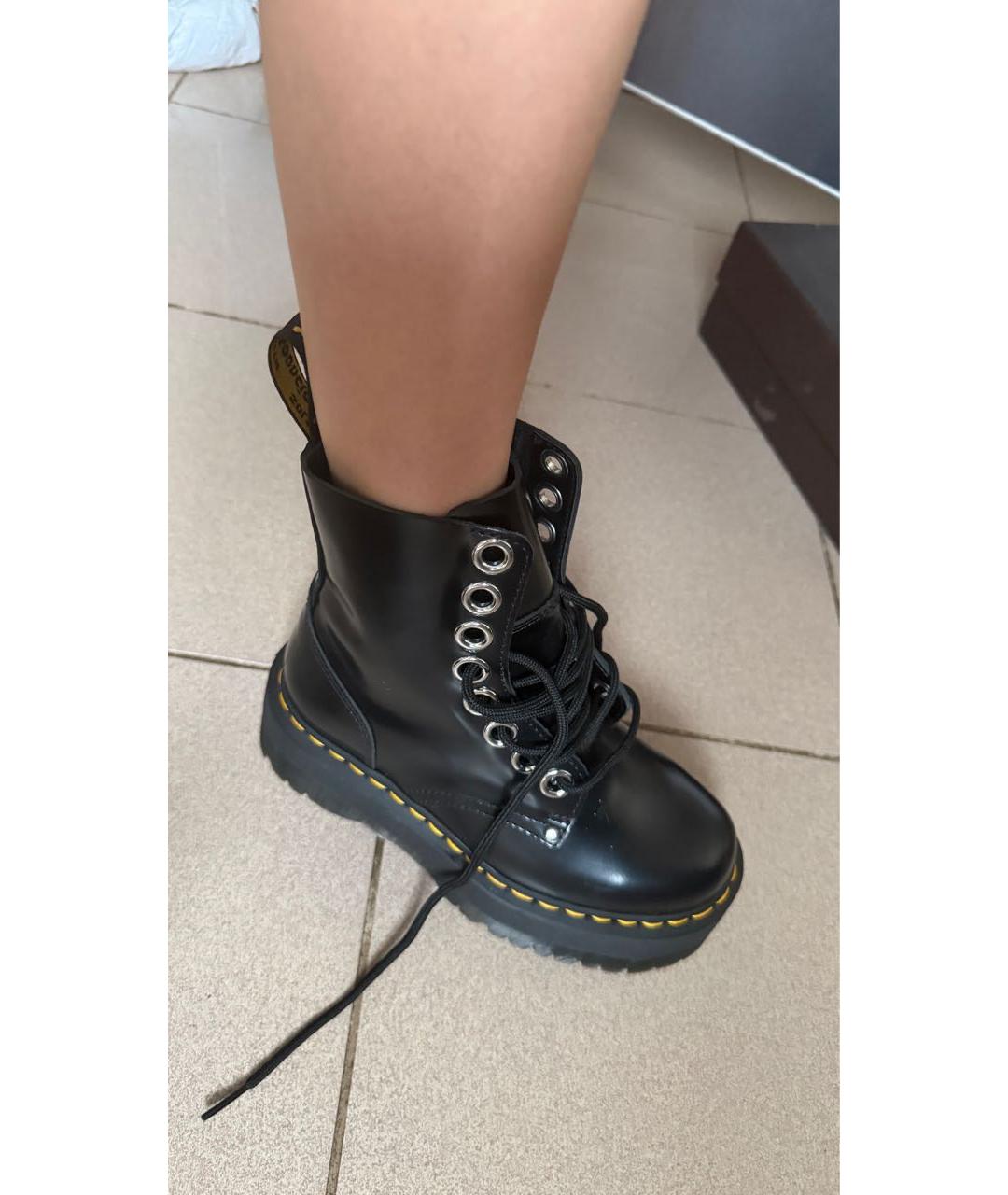 DR. MARTENS Черные кожаные ботинки, фото 5