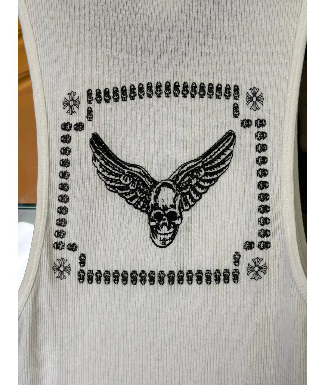 CHROME HEARTS Белая хлопковая майка, фото 6