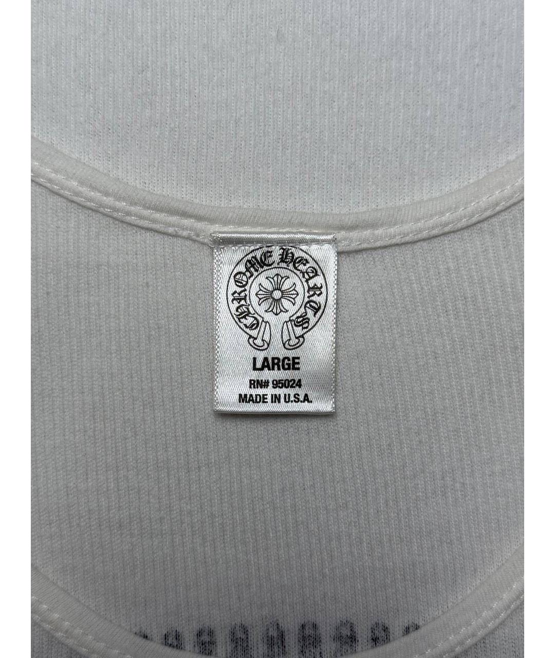 CHROME HEARTS Белая хлопковая майка, фото 7