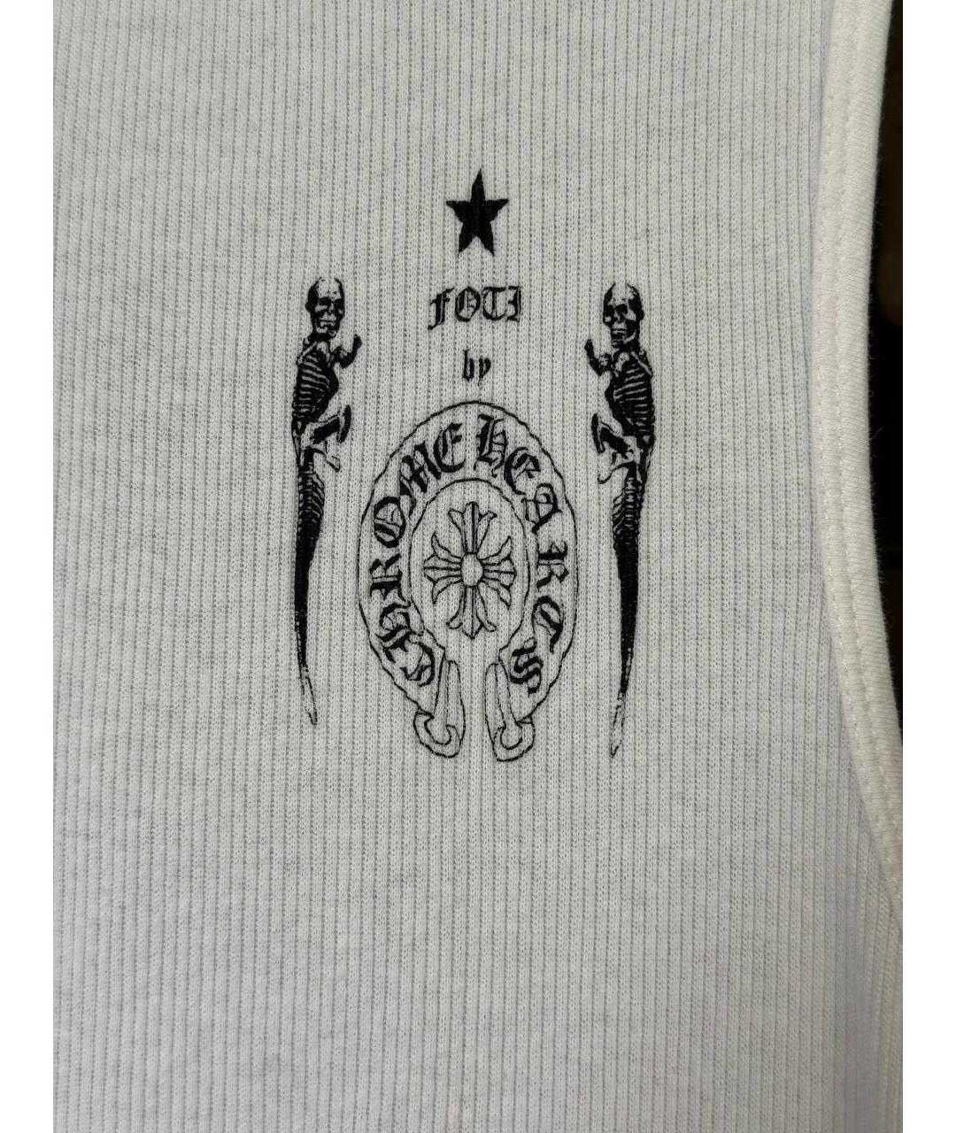 CHROME HEARTS Белая хлопковая майка, фото 4