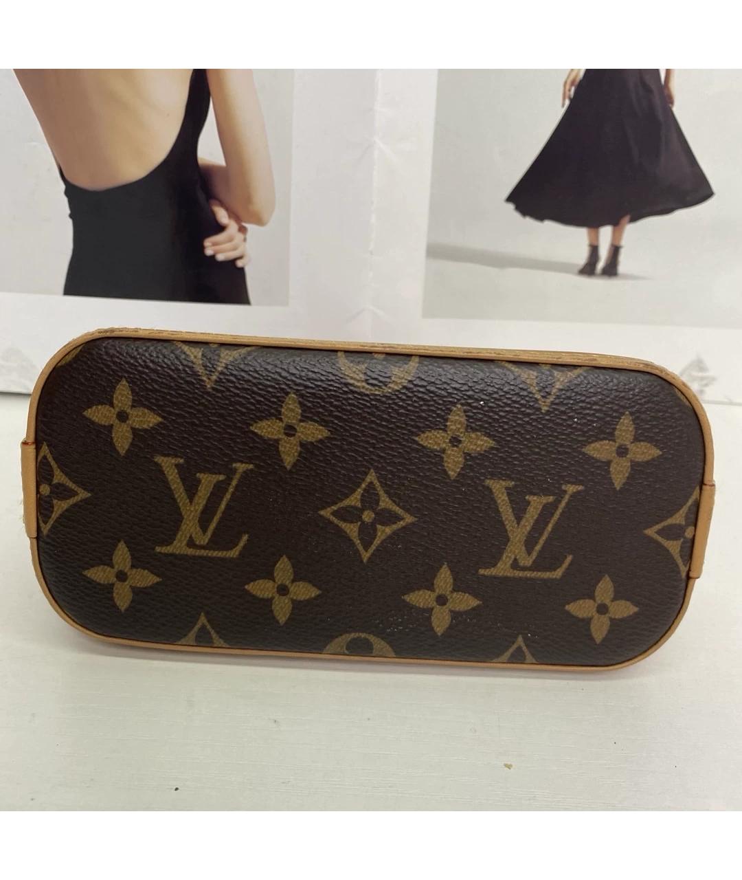 LOUIS VUITTON Коричневая кожаная сумка через плечо, фото 6