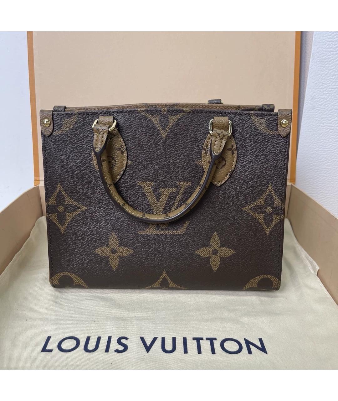LOUIS VUITTON Бежевая кожаная сумка через плечо, фото 3