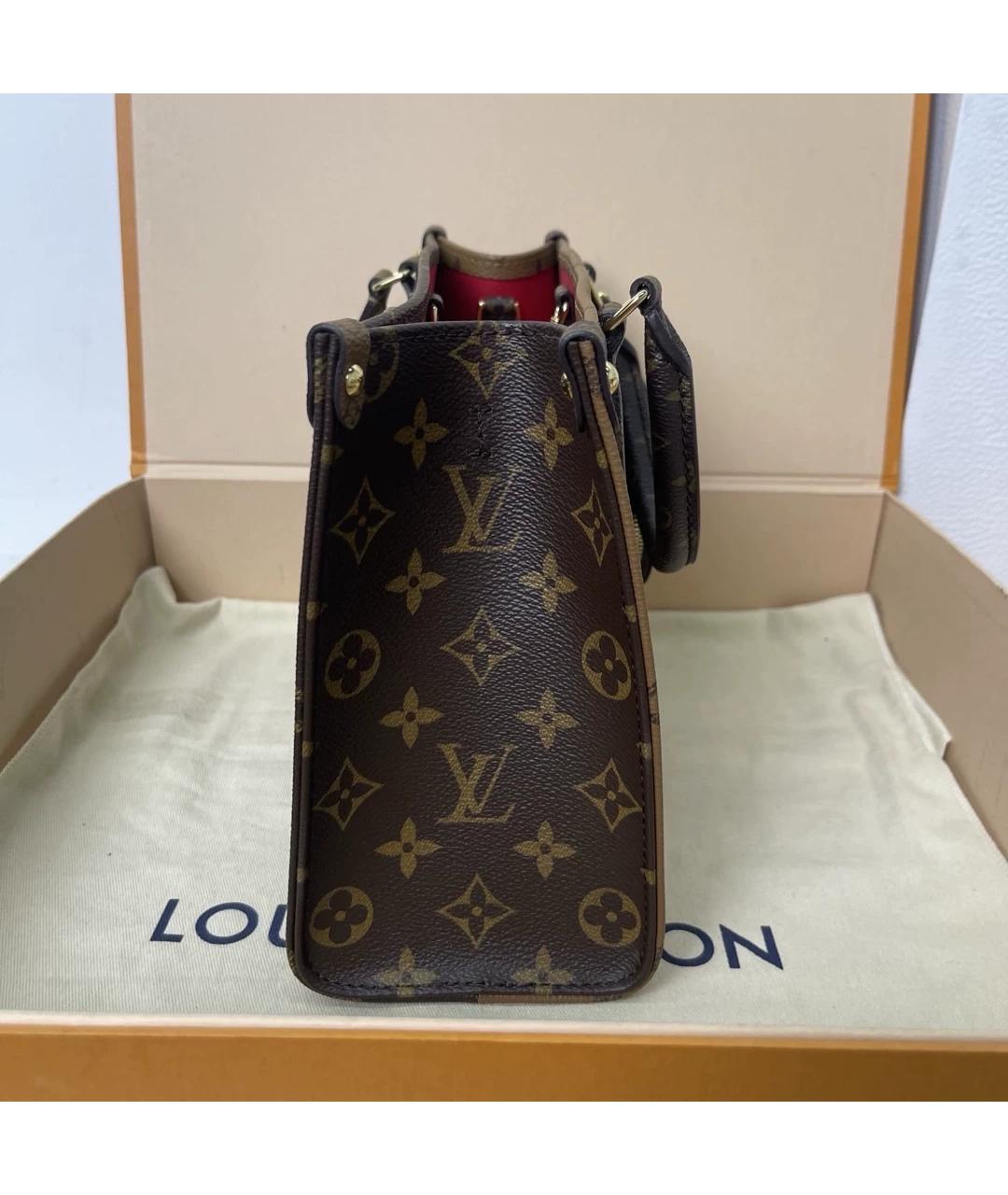 LOUIS VUITTON Бежевая кожаная сумка через плечо, фото 2