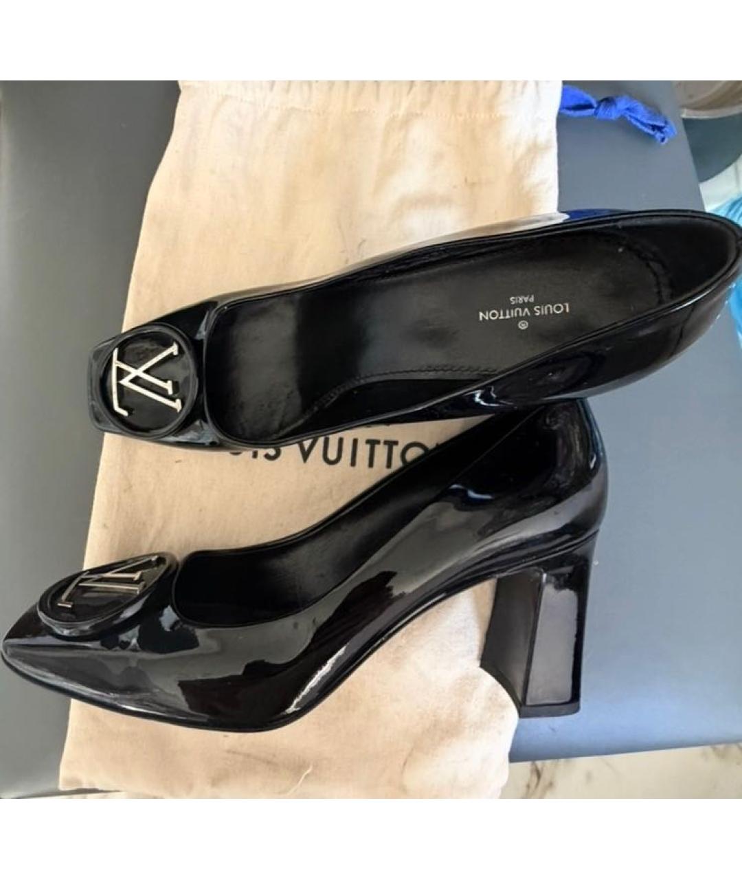 LOUIS VUITTON Черные кожаные туфли, фото 3