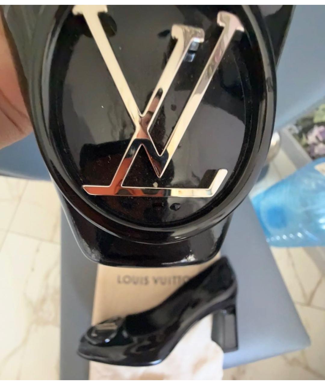 LOUIS VUITTON Черные кожаные туфли, фото 4