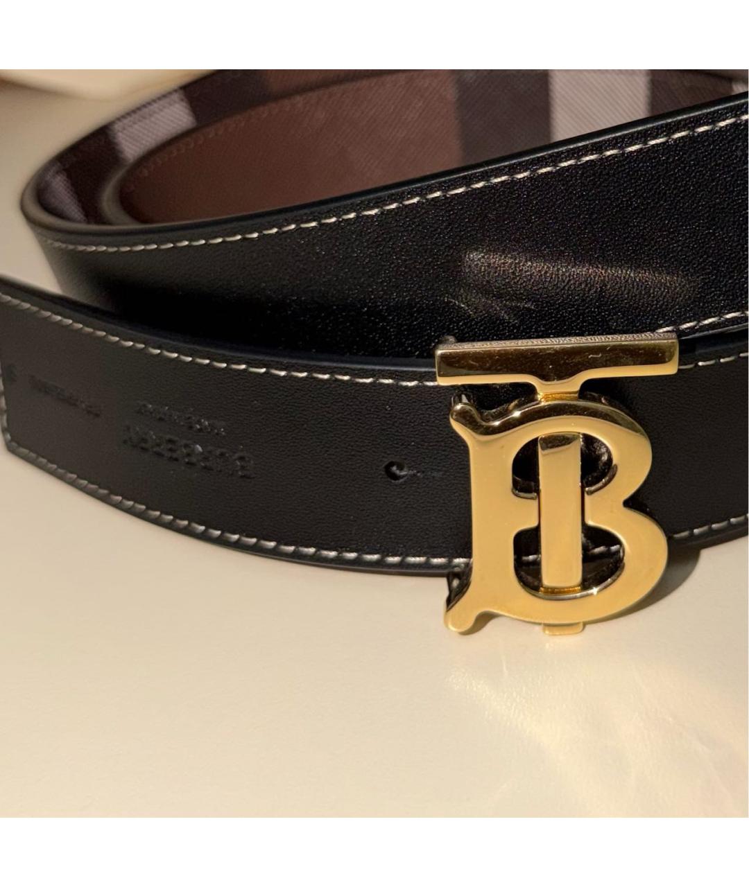 BURBERRY Коричневый кожаный ремень, фото 3