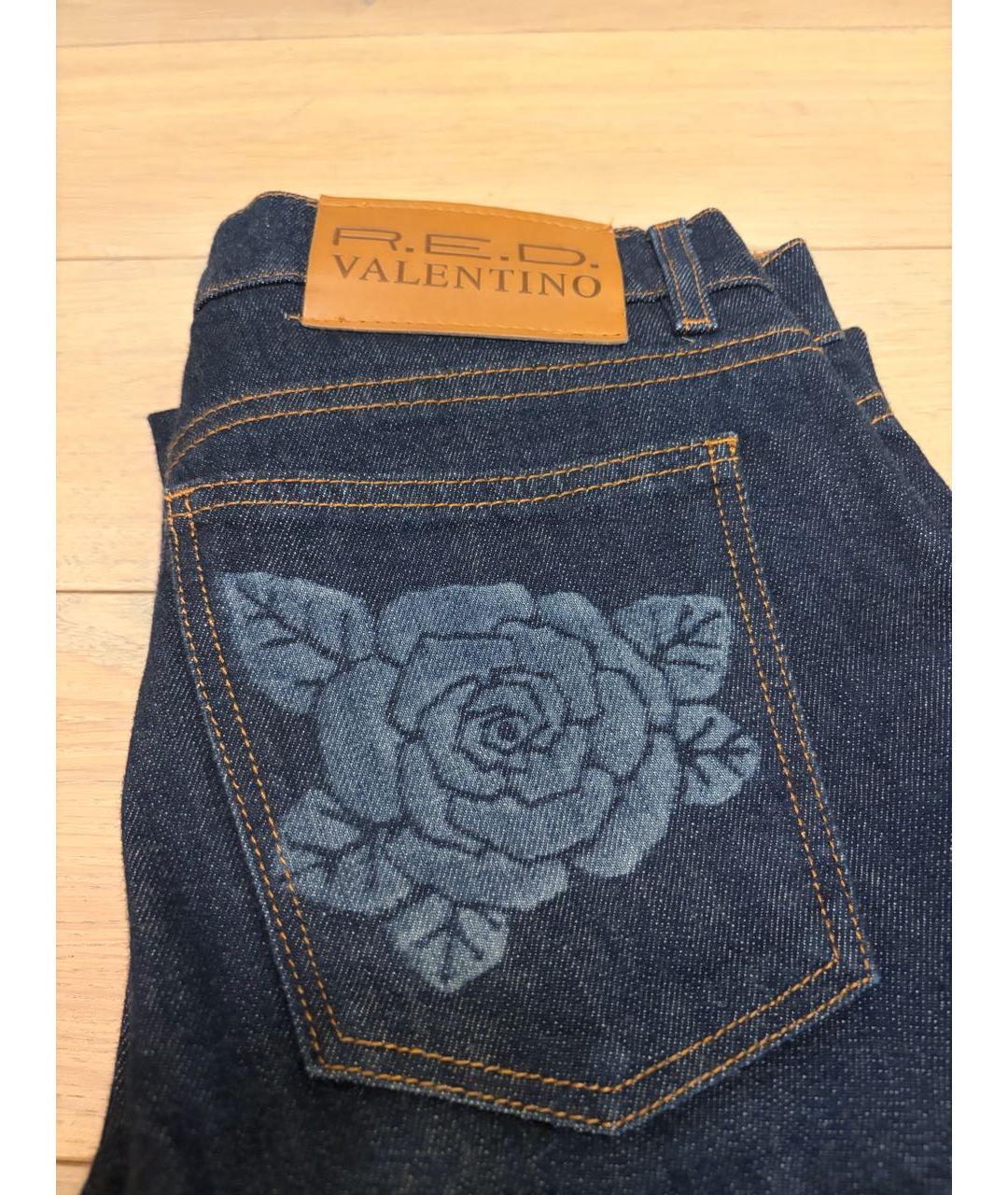 RED VALENTINO Синие хлопковые джинсы клеш, фото 4