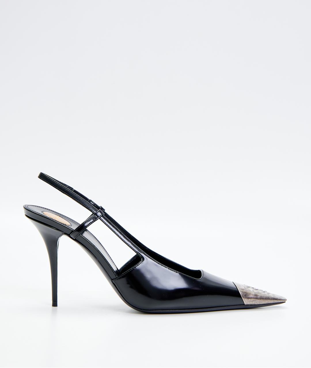 SAINT LAURENT Черные кожаные туфли, фото 8