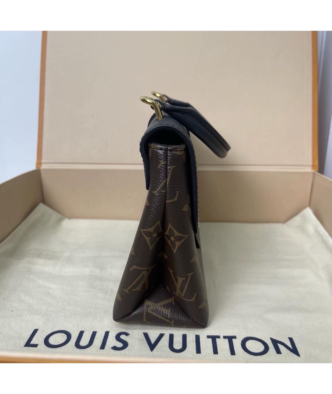 LOUIS VUITTON Черная кожаная сумка через плечо, фото 4