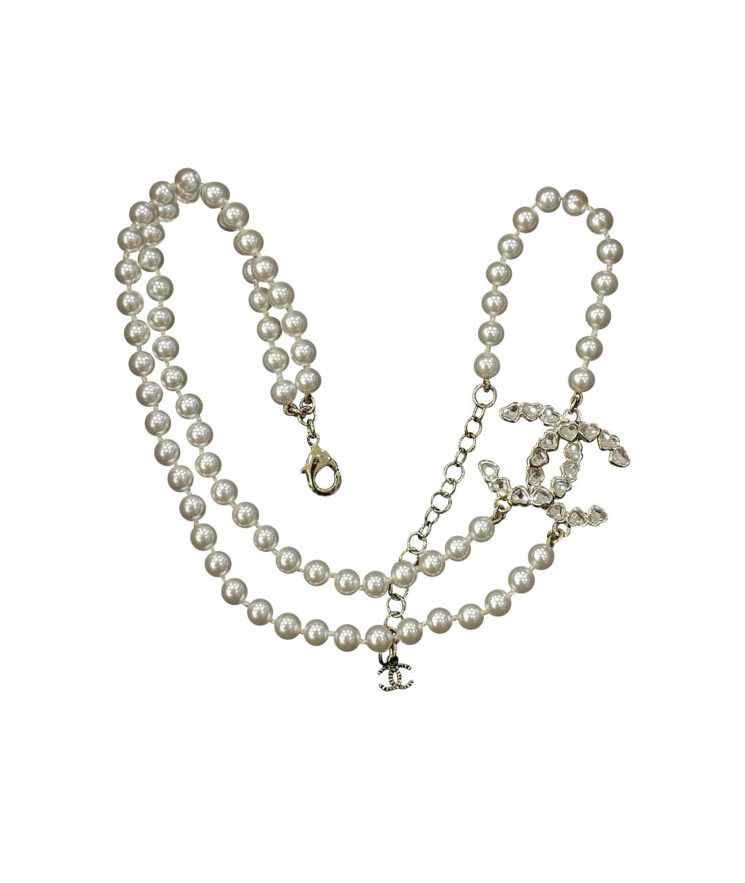 CHANEL Белое жемчужное колье, фото 1