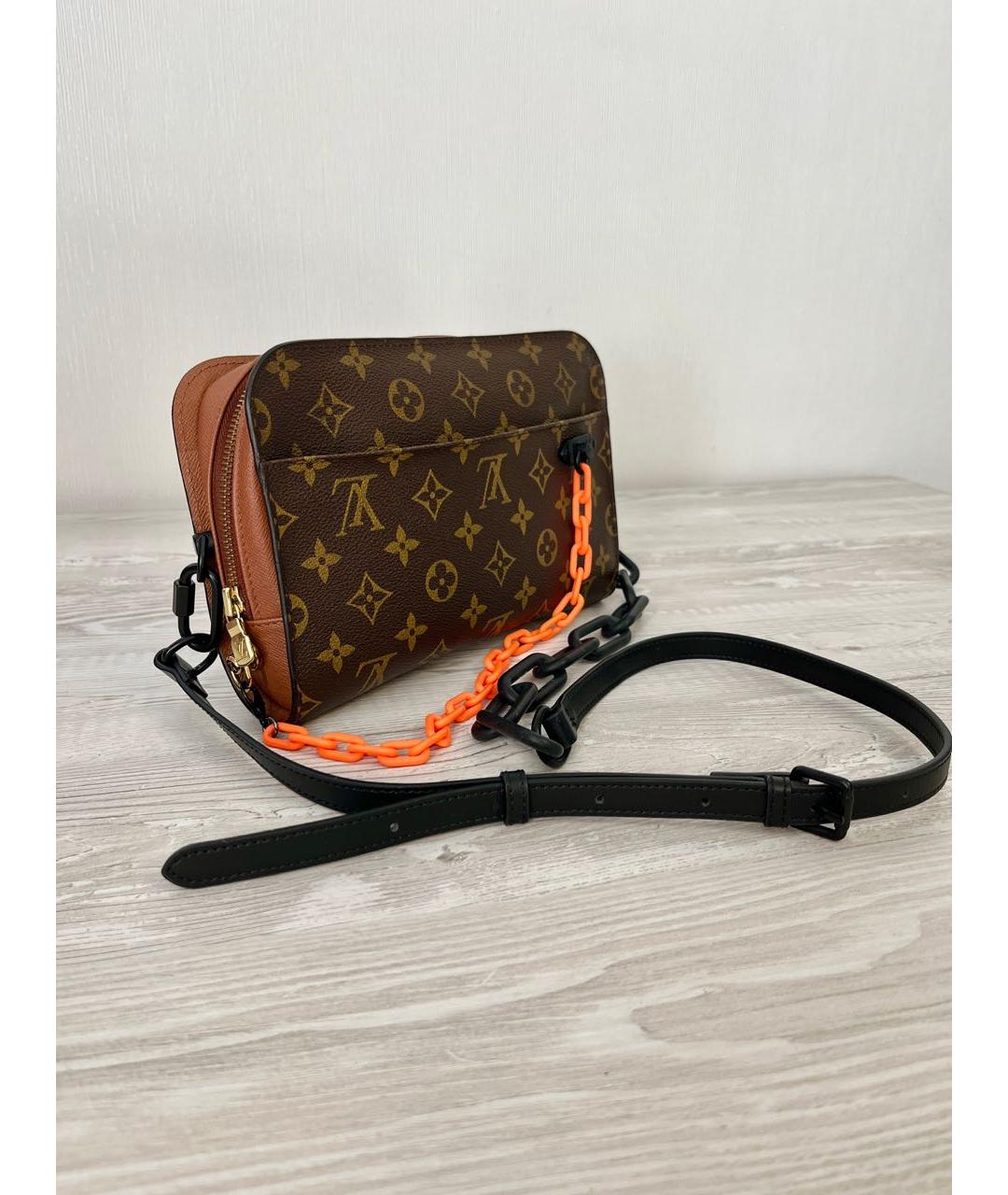 LOUIS VUITTON Коричневая барсетка из канвы, фото 5